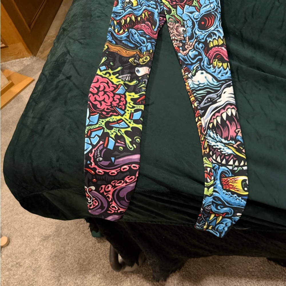 Grassroots jimbo Phillips multicolored yoga leggings size small EUC - Picture 10 of 16